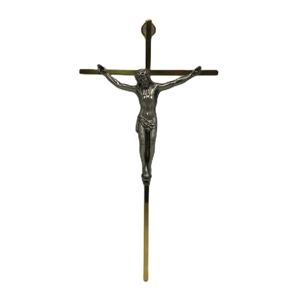 Vintage INRI Brass Jesus Crucifix Christian Religious Cross Hanging Wall Art